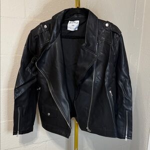 White Birch Black Faux Leather Jacket
